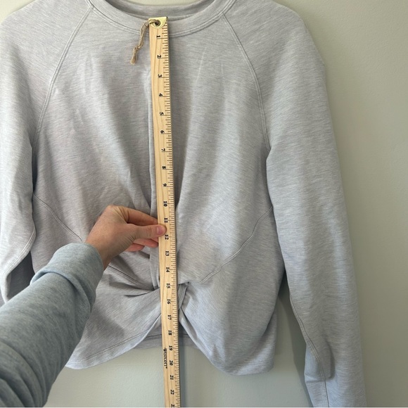 SOLD - Lululemon Athletica Twist Front Crew Neck Sweater - Picture 3 of 6